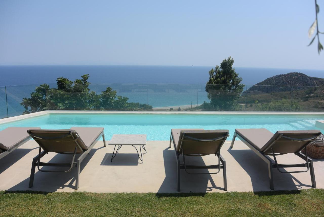 Villa Lithos Kymi Bagian luar foto