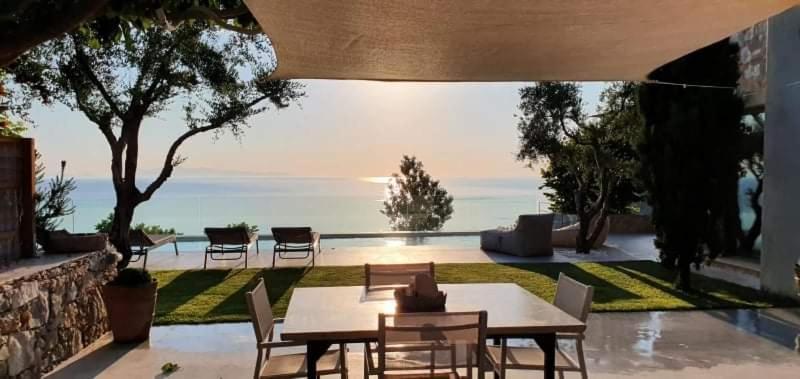 Villa Lithos Kymi Bagian luar foto